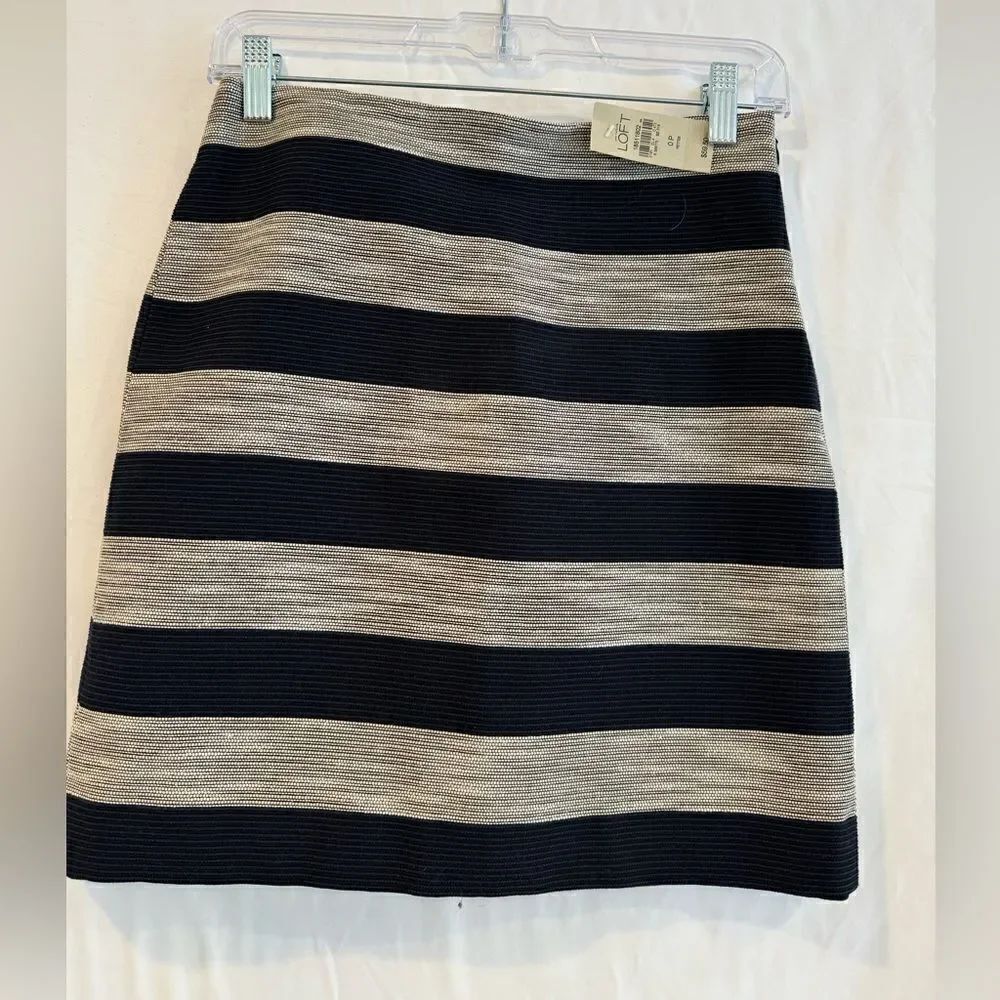 NWT Ann Taylor Loft Striped Pencil Skirt